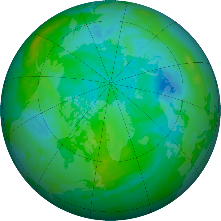 Arctic ozone map for 28 August 2002
